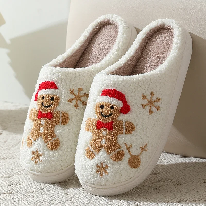 Christmas Women Slippers Cute  - Embroidery Garments 评论和价格
