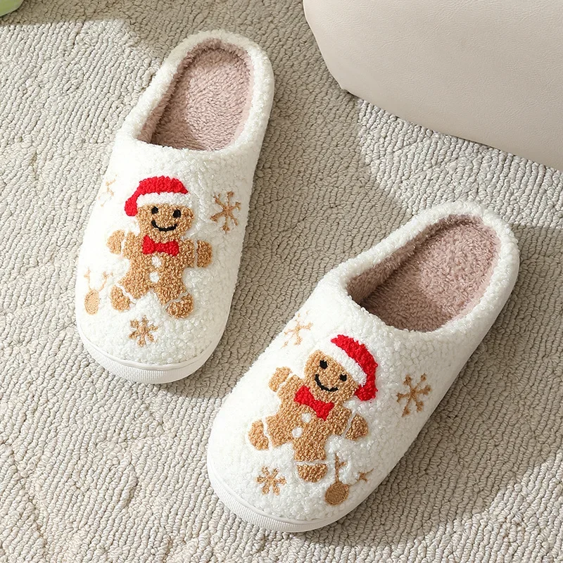 Christmas Women Slippers Cute  - Embroidery Garments 评论和价格