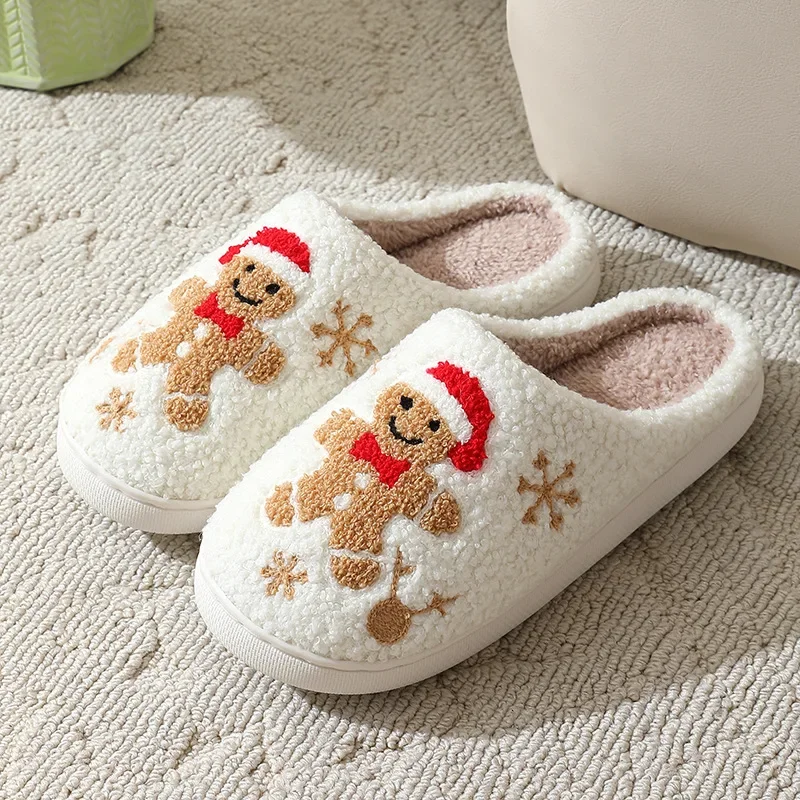 Christmas Women Slippers Cute  - Embroidery Garments 评论和价格