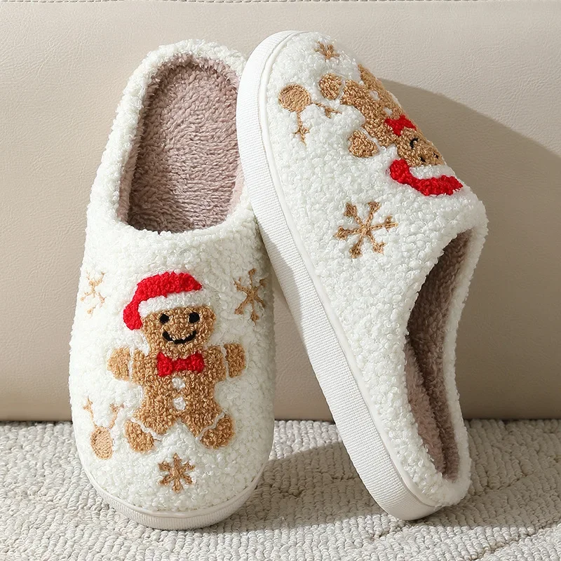 Christmas Women Slippers Cute  - Embroidery Garments 评论和价格