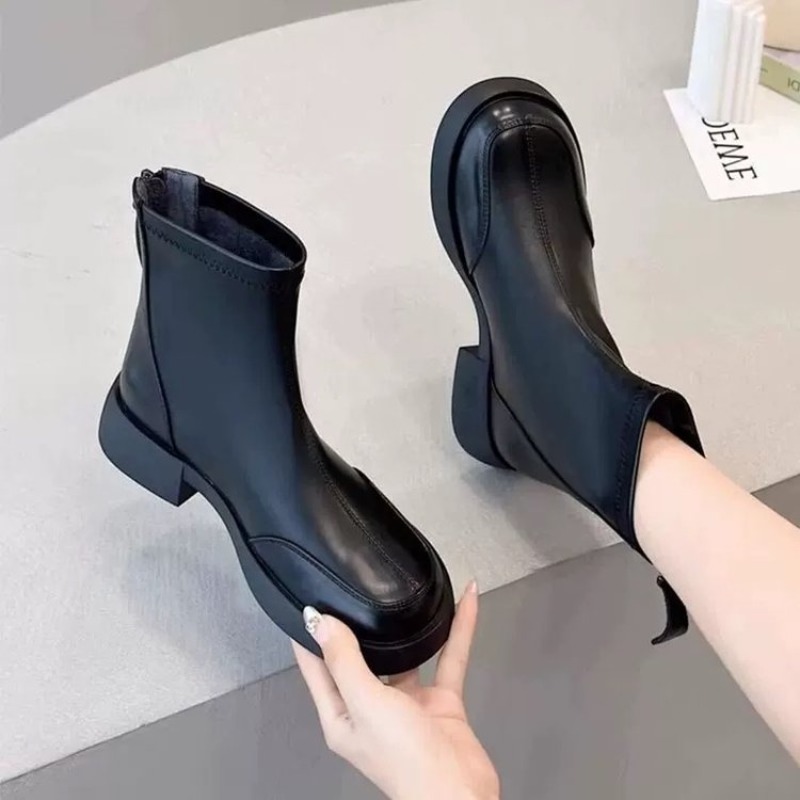 Women Square Toe Block Heel St - Embroidery Garments 评论和价格