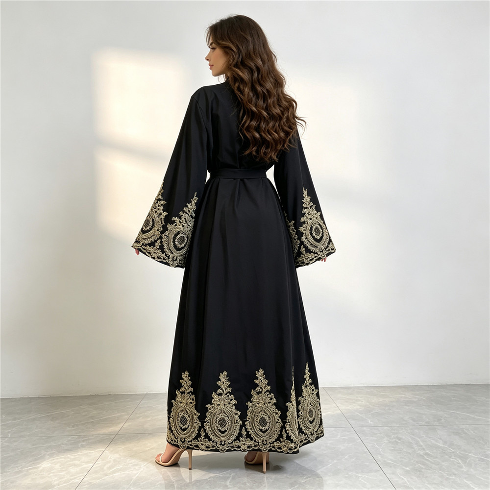 New Abaya Dubai Luxury Kimono  - Embroidery Kebaya 评论和价格