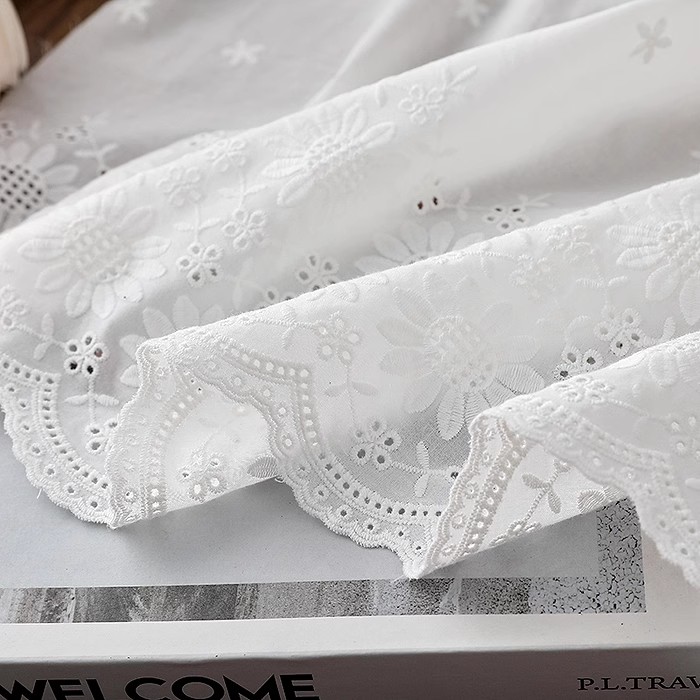 1yard hollow flower cotton tis - Embroidery Cotton Shirt 评论和价格