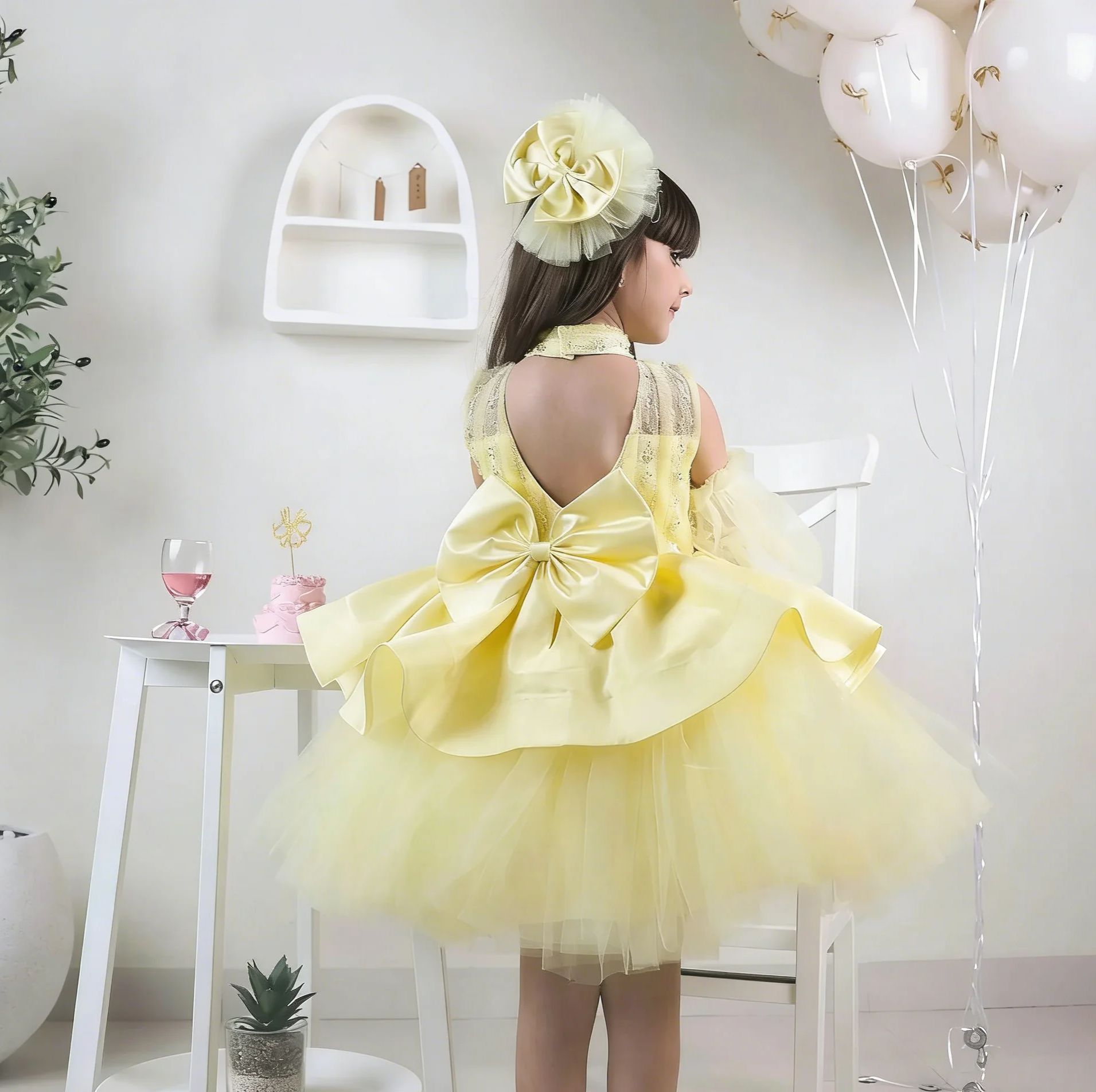 Yellow Flower Girl Dresses for - Embroidery Yellow Dress 评论和价格