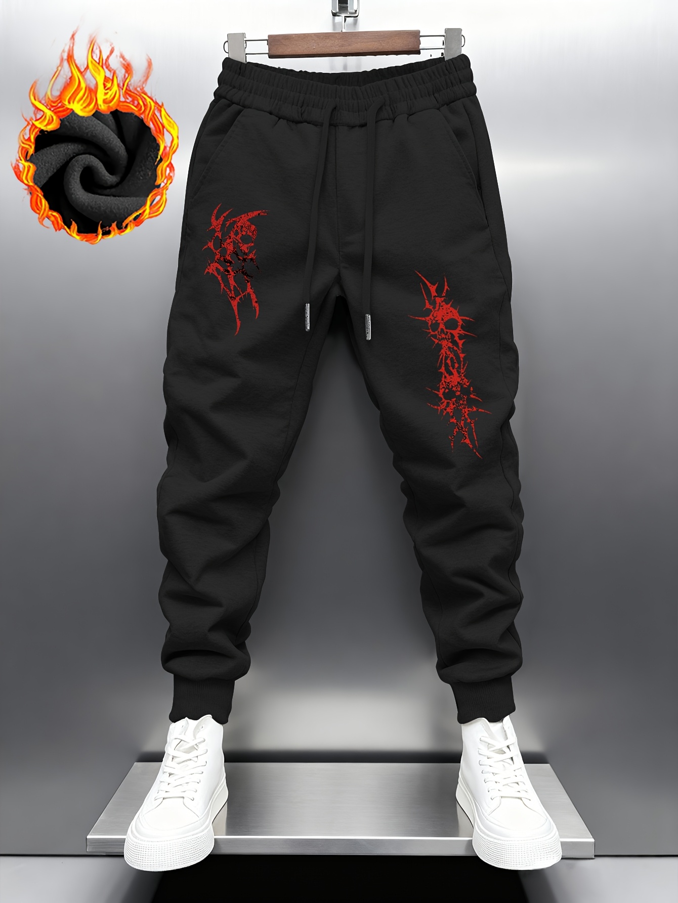 Thick Fleece Lined Black Men's - Embroidery Online 评论和价格