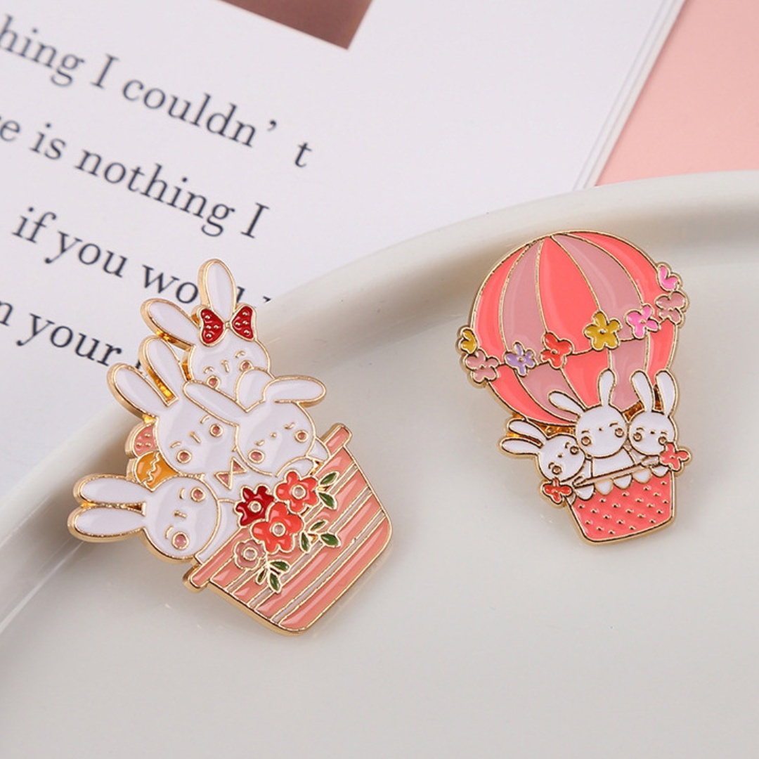 1PC Cute Bunny Metal Brooch Pi - Embroidery Bali 评论和价格