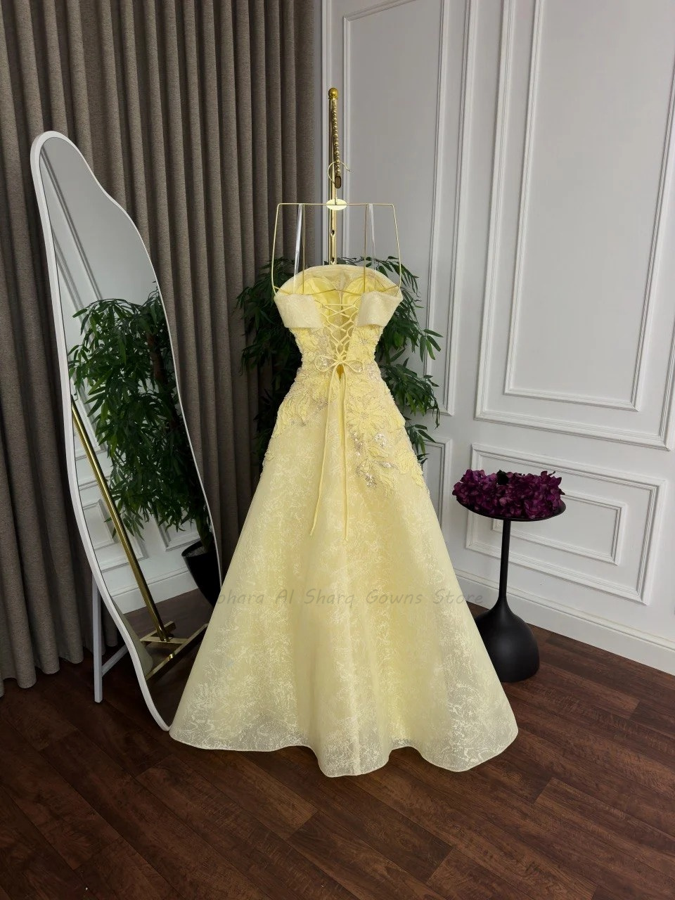 Pale Yellow A Line Evening Dre - Embroidery Yellow Dress 评论和价格